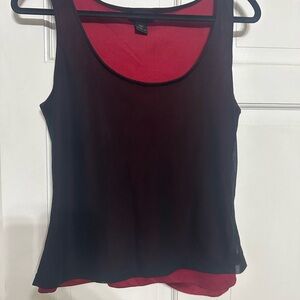 Black and Red Women's Tank Top Y2k